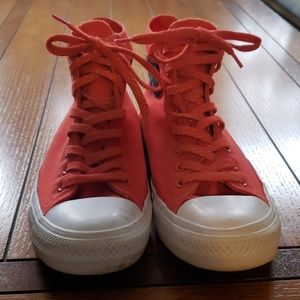 Red Converse High Top Sneakers